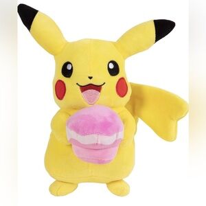 Pokémon Officially Licensed 8" Pikachu with Cupcake Plush Stuffed Toy Brand New